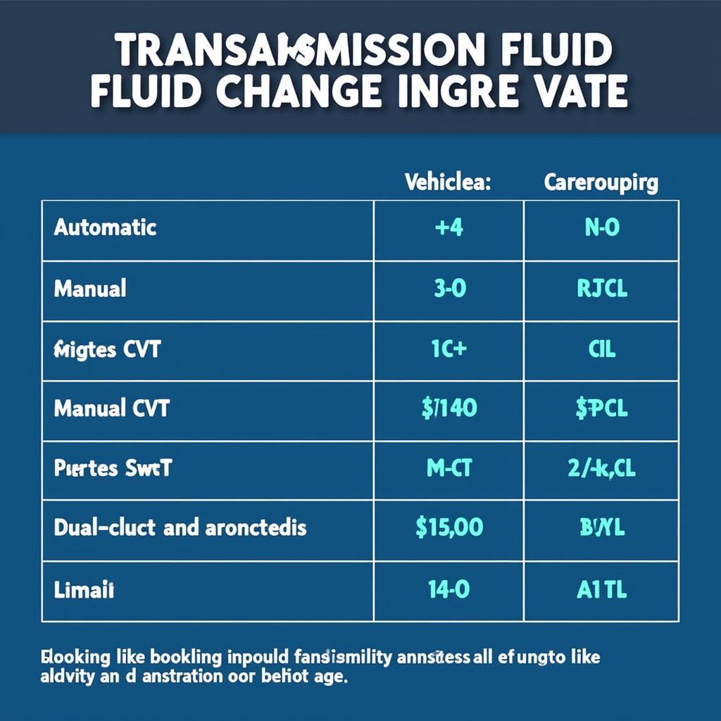 Transmission Fluid Change Intervals for Different Vehicle Types