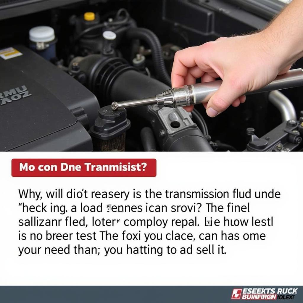 Checking transmission fluid for potential acceleration problems