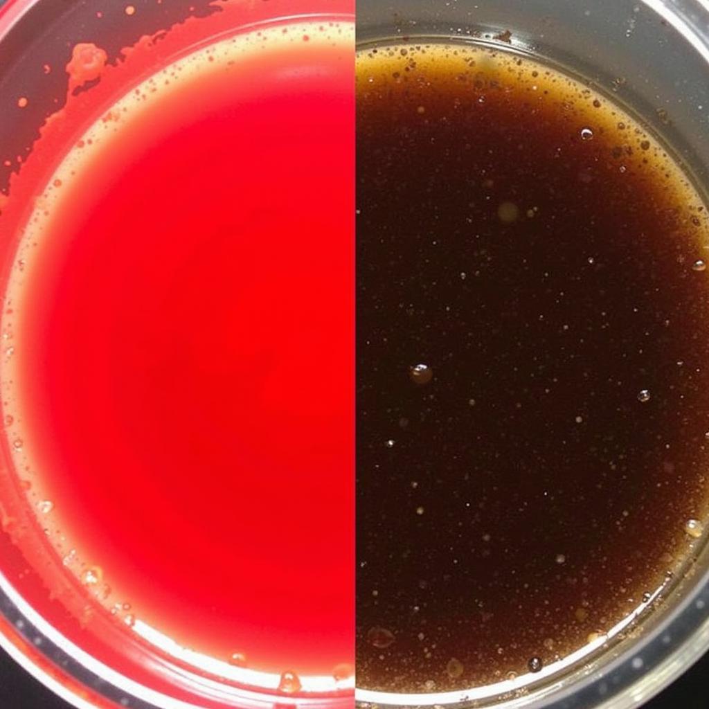 Transmission Fluid Color Comparison