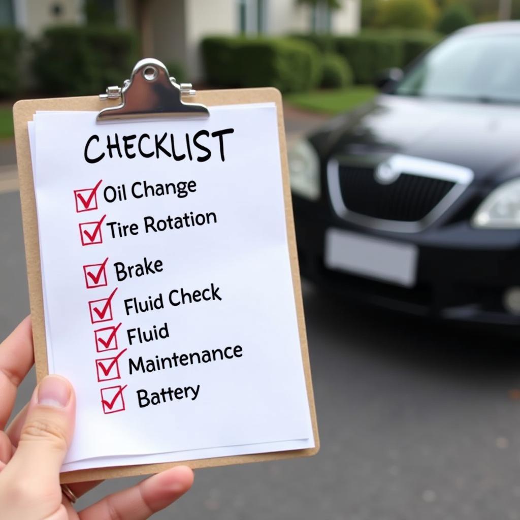 Uber Car Maintenance Checklist