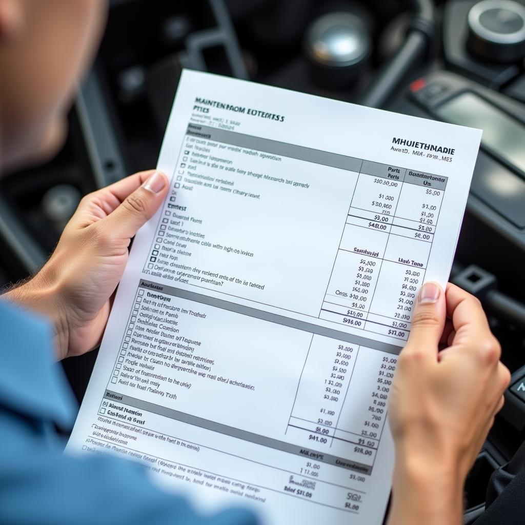 Understanding Car Maintenance Estimates