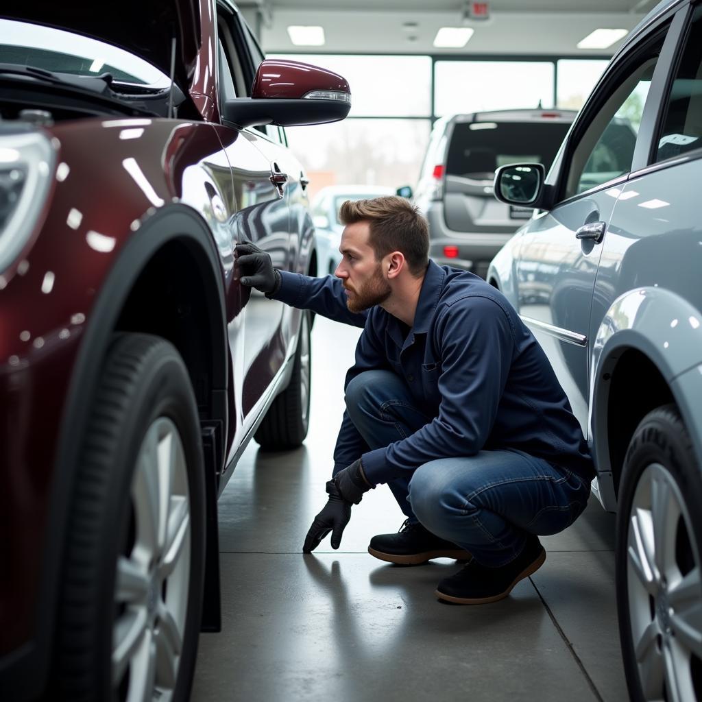 Used car dealership inspection process