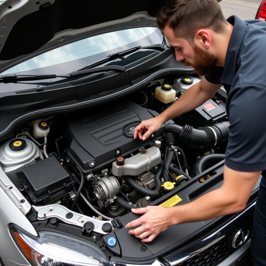 Inspecting a used car for mechanical problems