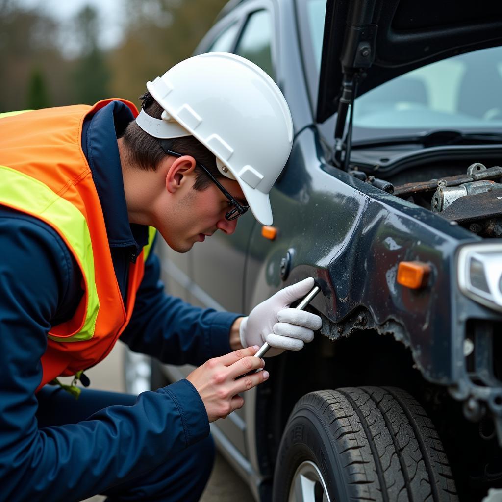 Vehicle collision expert inspection