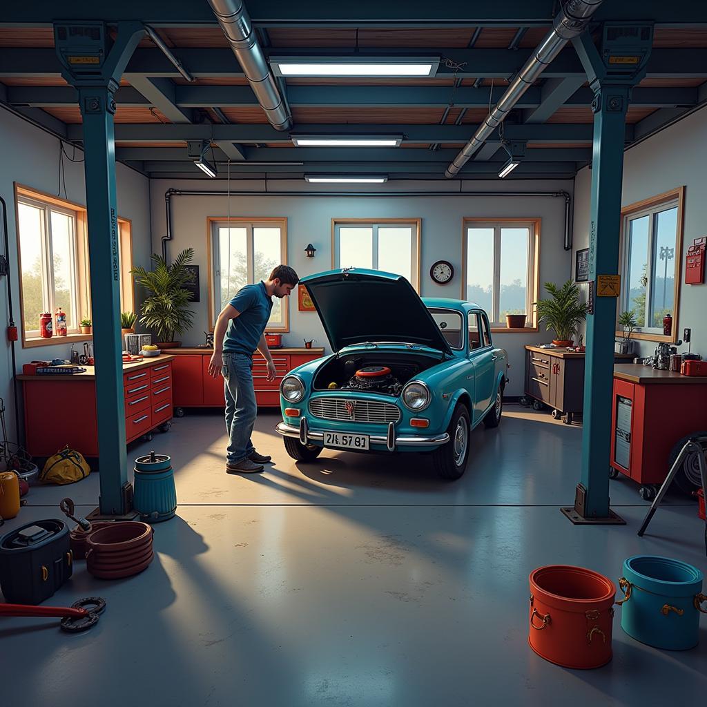 Virtual Garage Simulation in Car Fixing Games