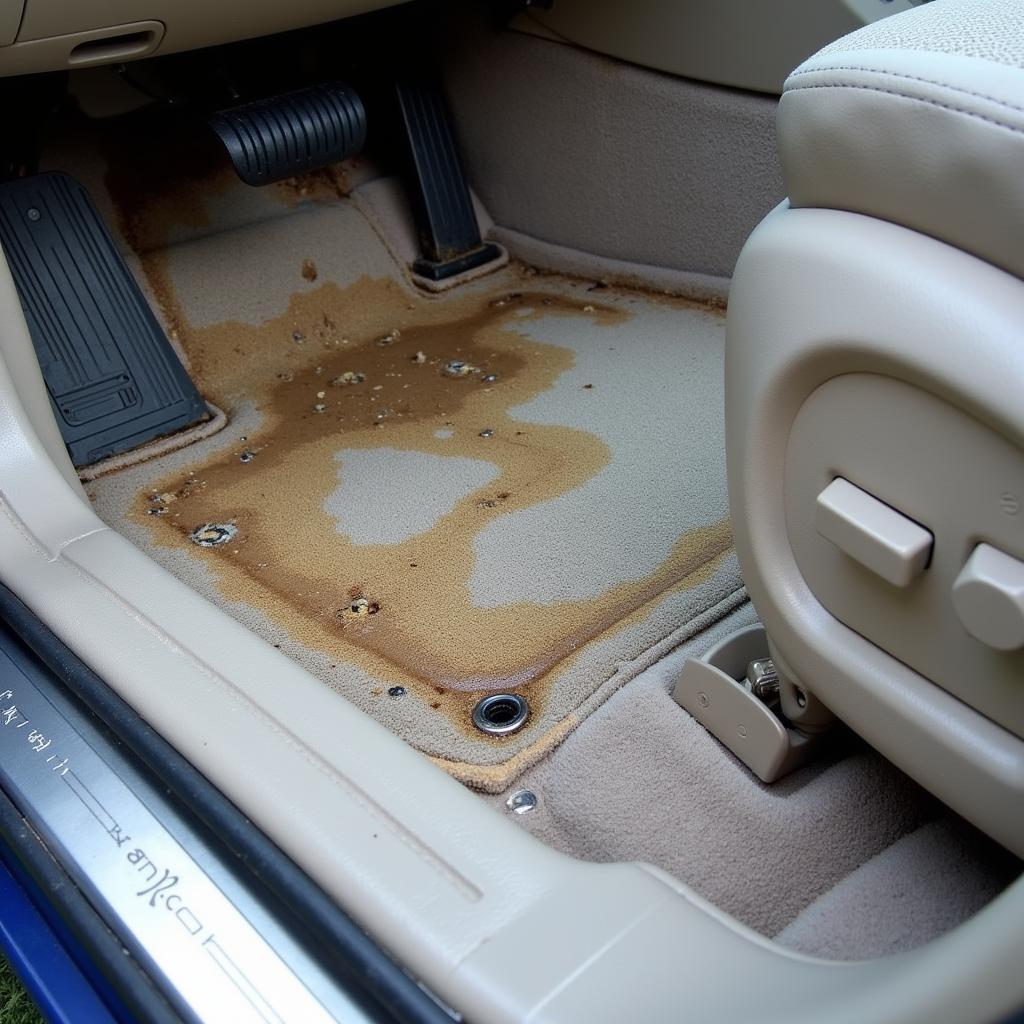 Water Stain on Car Carpet