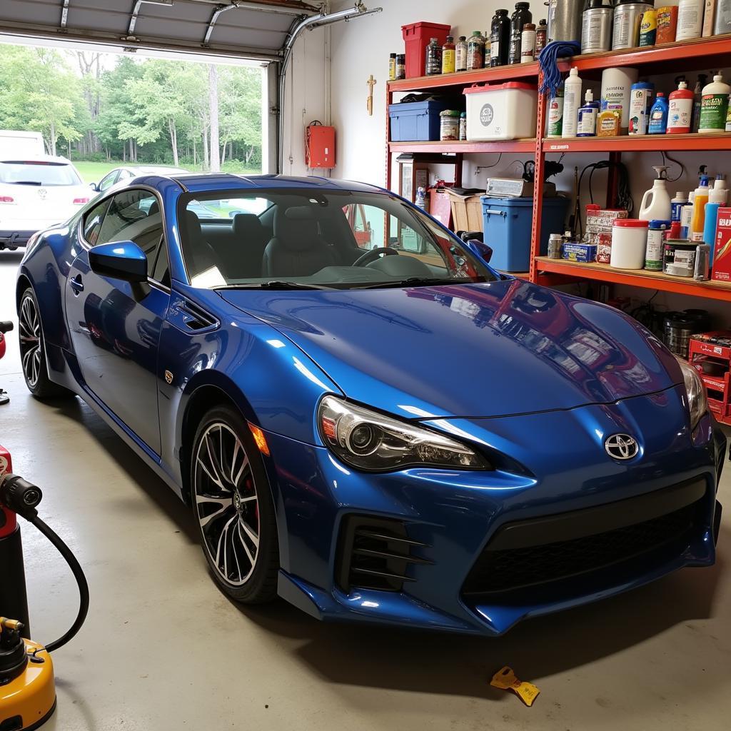 Well-Maintained Car in Garage