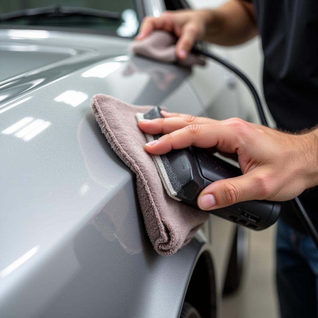 Wet sanding a car's paint to fix orange peel