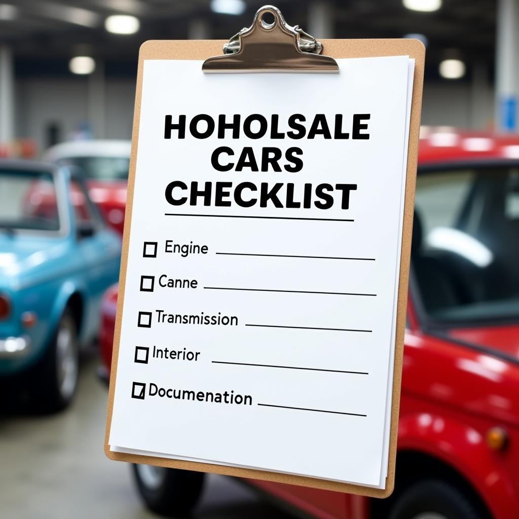 Checklist for Buying Wholesale Cars