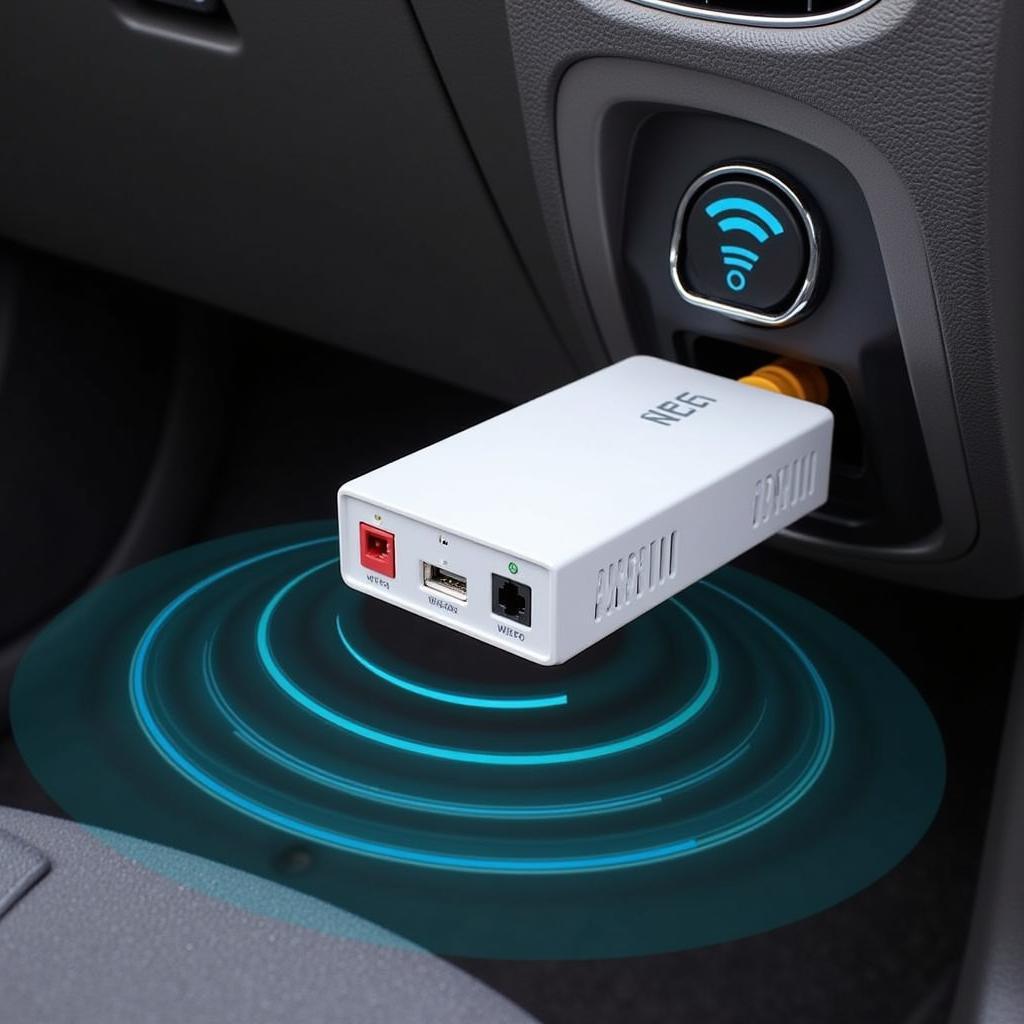 WiFi Range Extender Installed in a Car