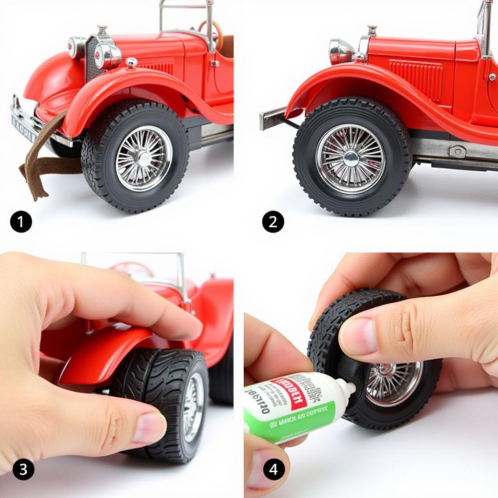 Fix slipping wheels on a windup toy car