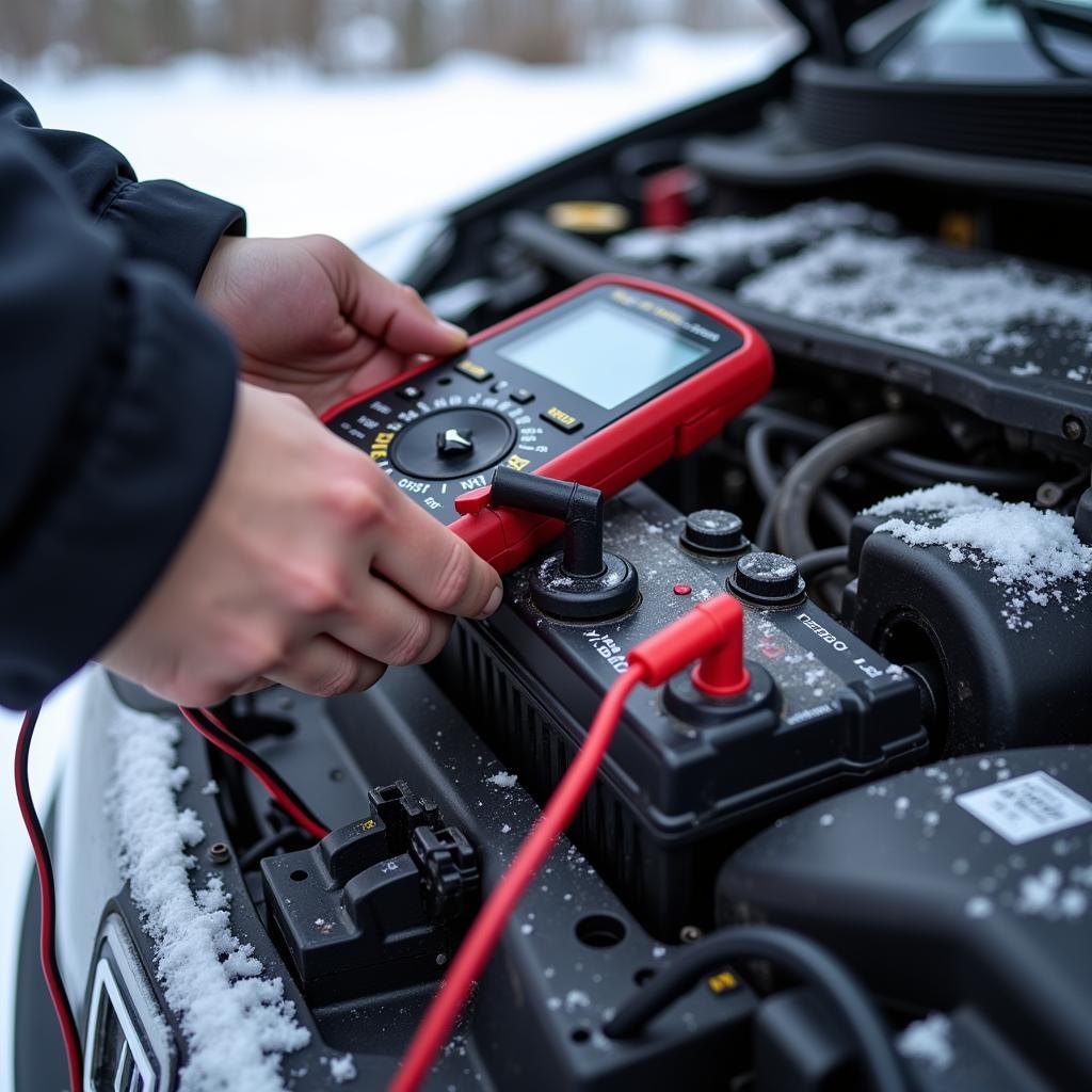 Checking Car Battery in Winter