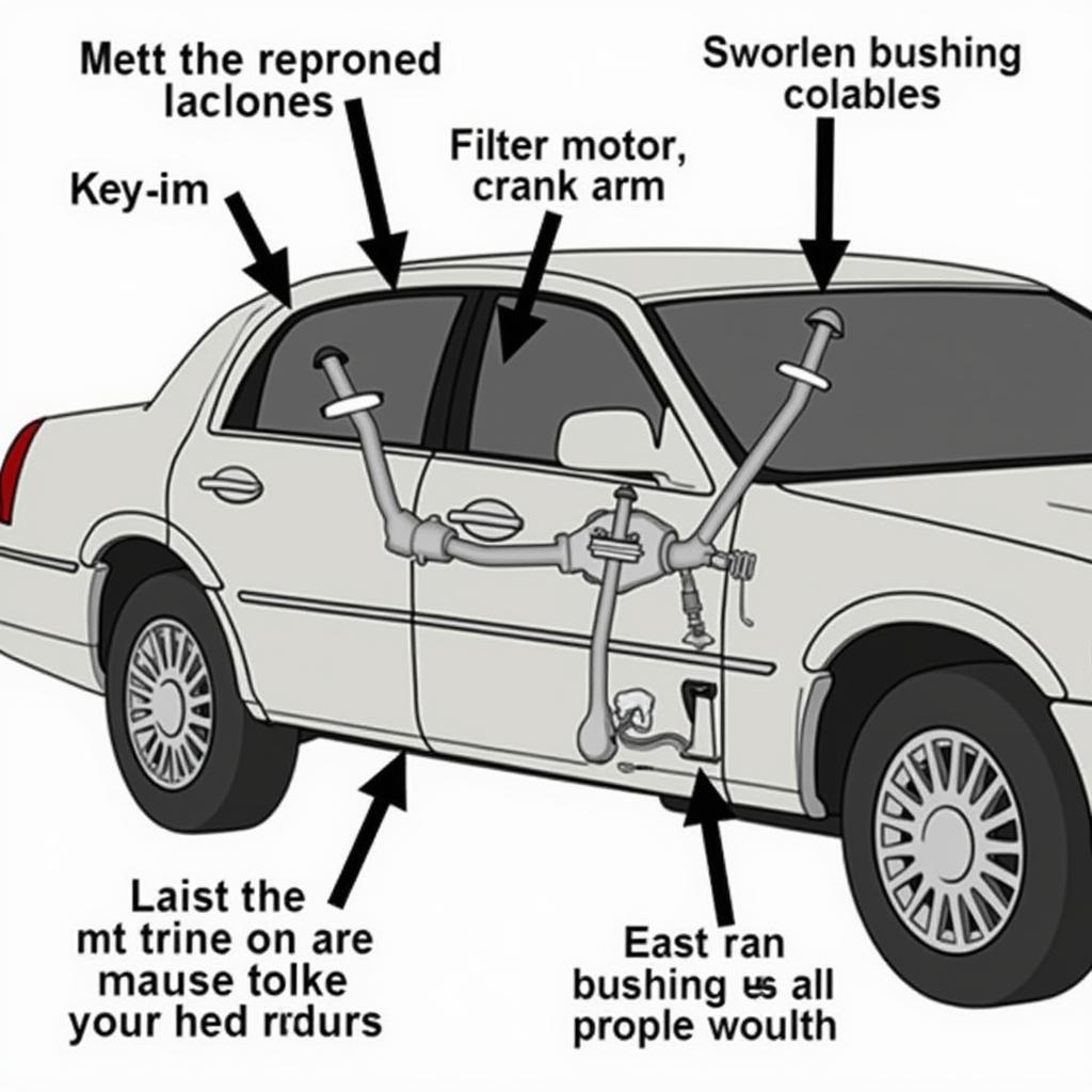 Wiper Transmission Linkage on a 2000 Lincoln Town Car