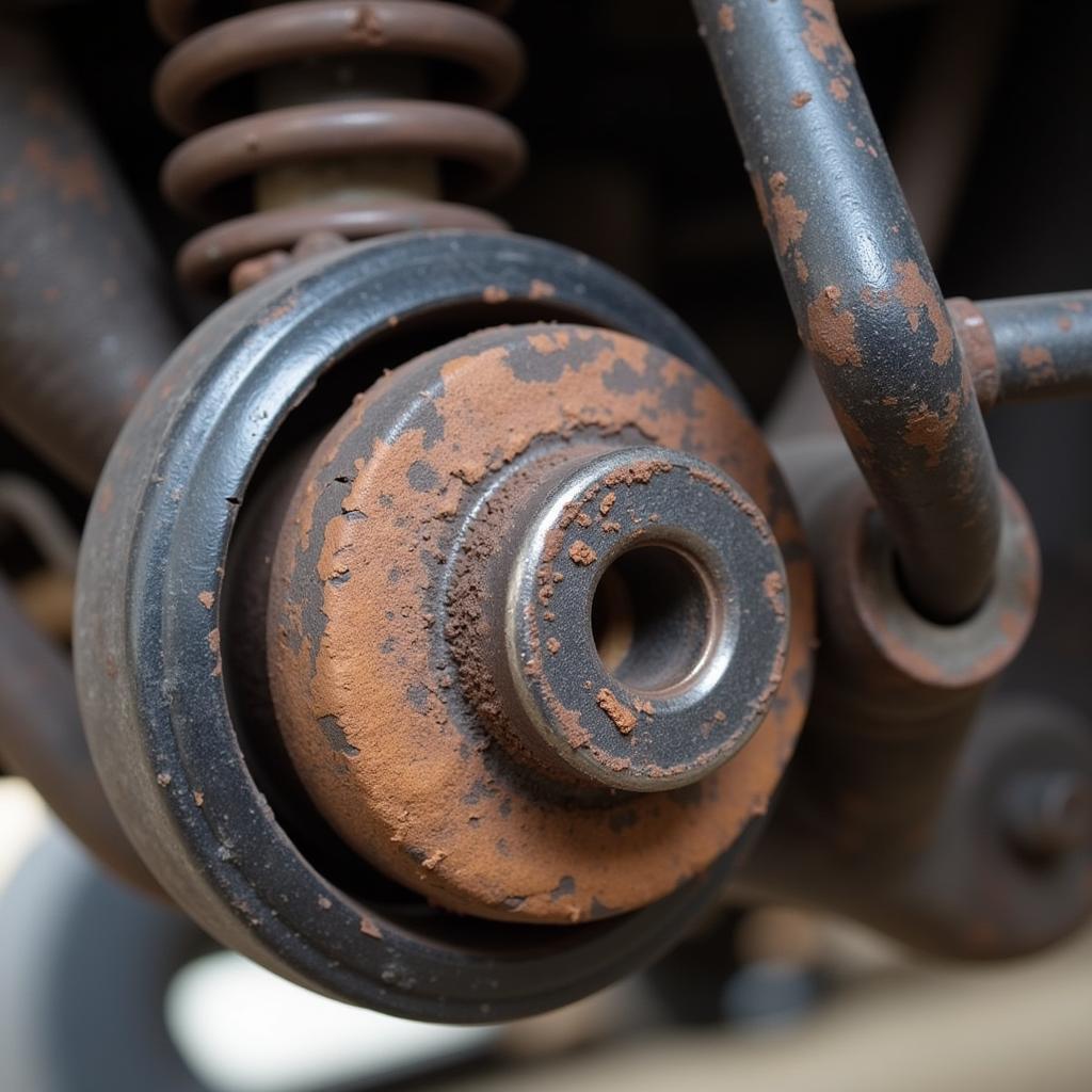 Worn Ball Joint Showing Signs of Deterioration