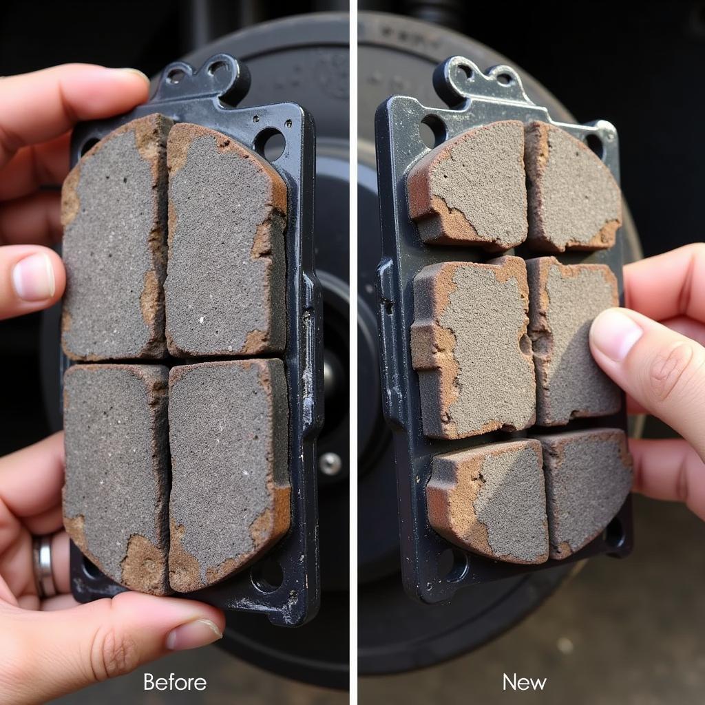 Worn-Out Brake Pads vs. New Brake Pads