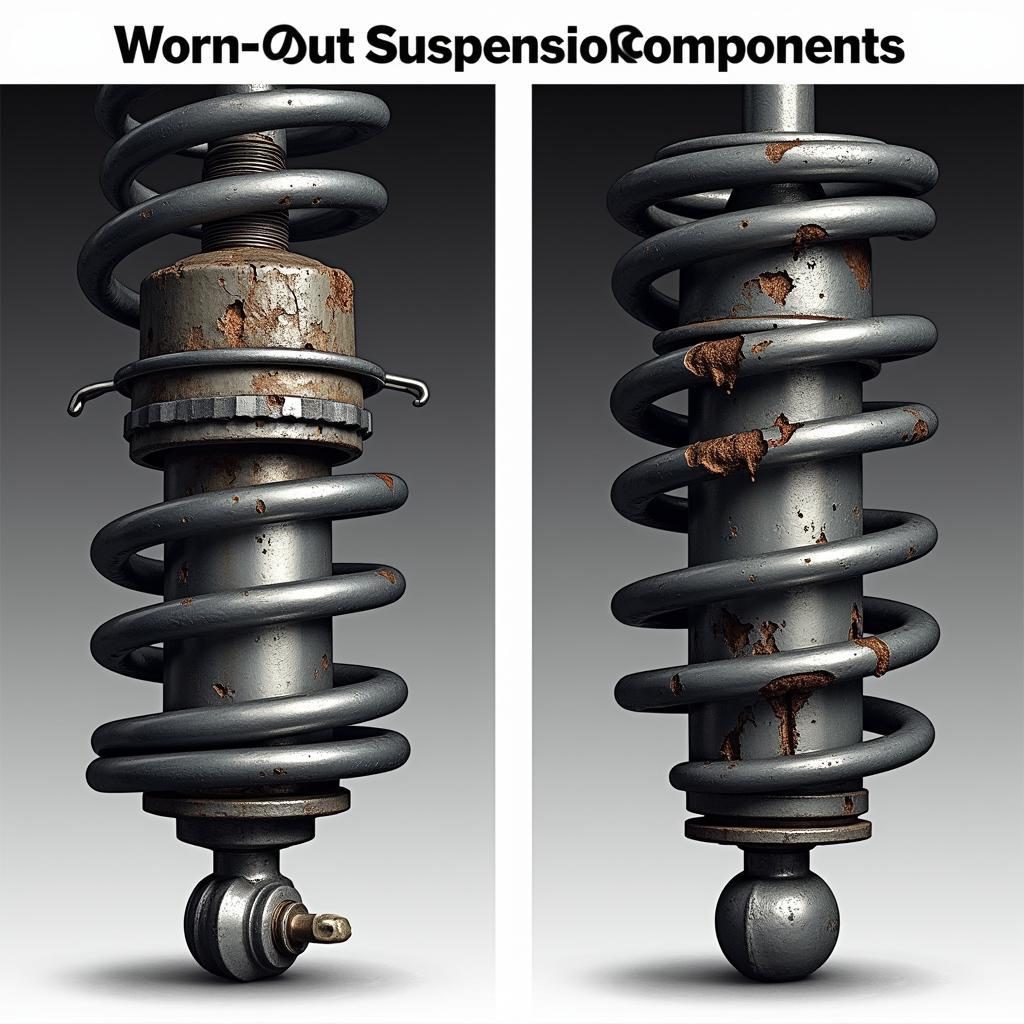 Worn Car Suspension Components