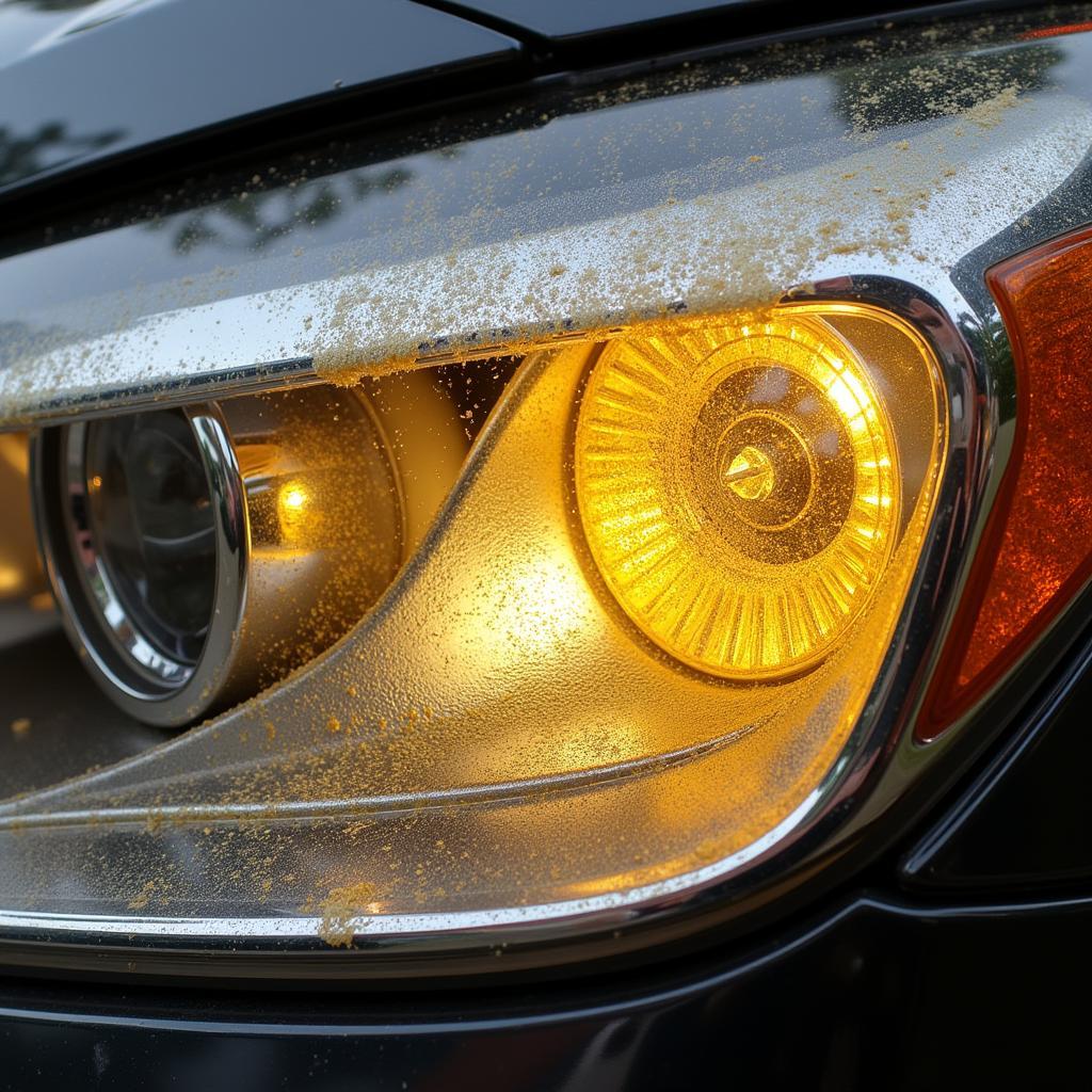 Yellow Car Lights Due to Oxidation