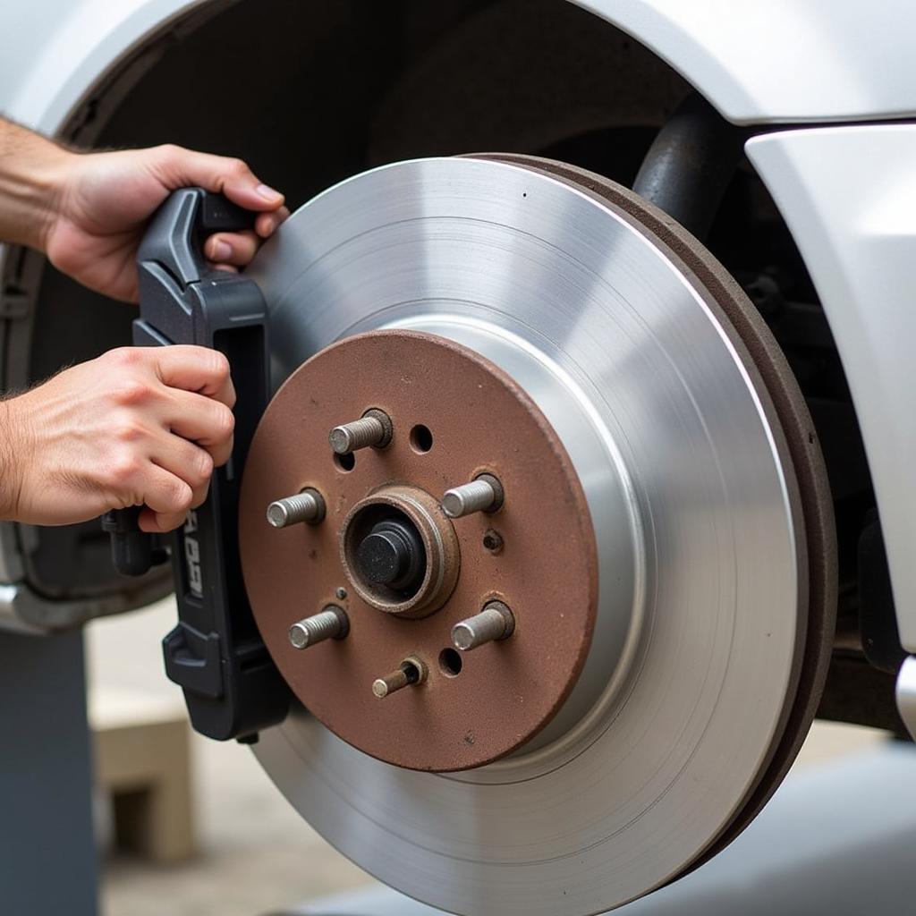 Inspecting Brakes on a 1998 Honda Accord LX