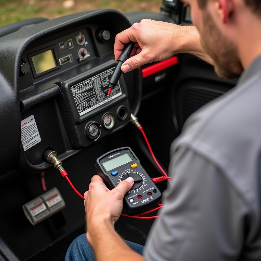 Inspecting the Controller of a 2002 Club Car DS