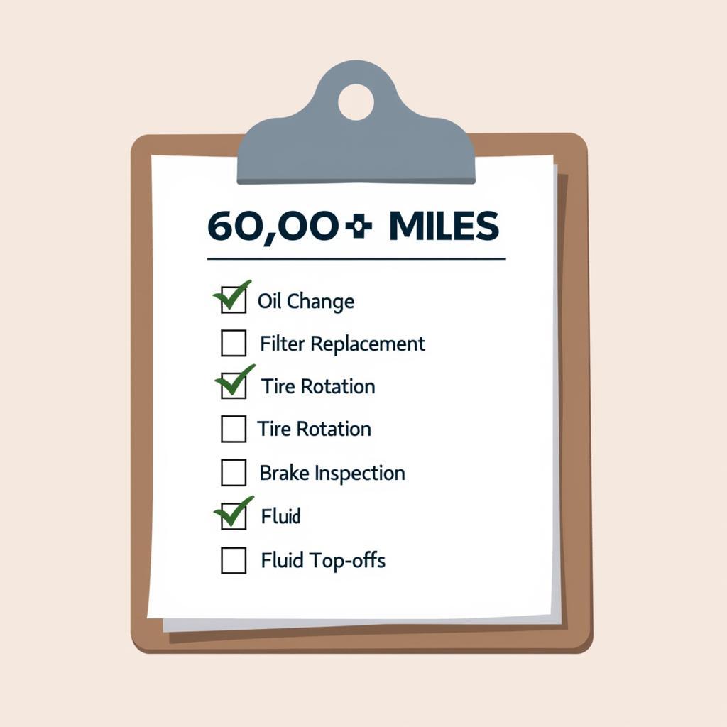 60,000 Mile Car Maintenance Checklist