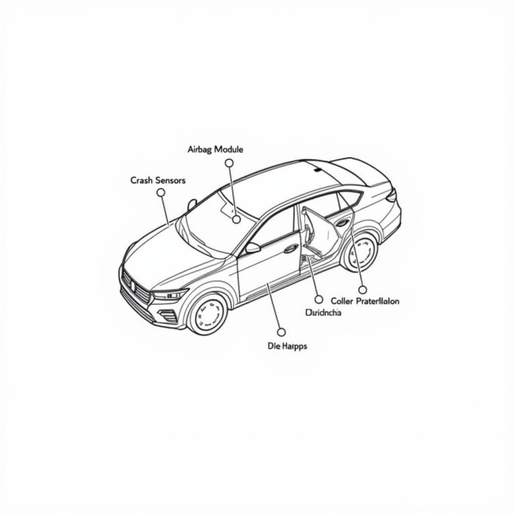 Car Airbag System Components Diagram