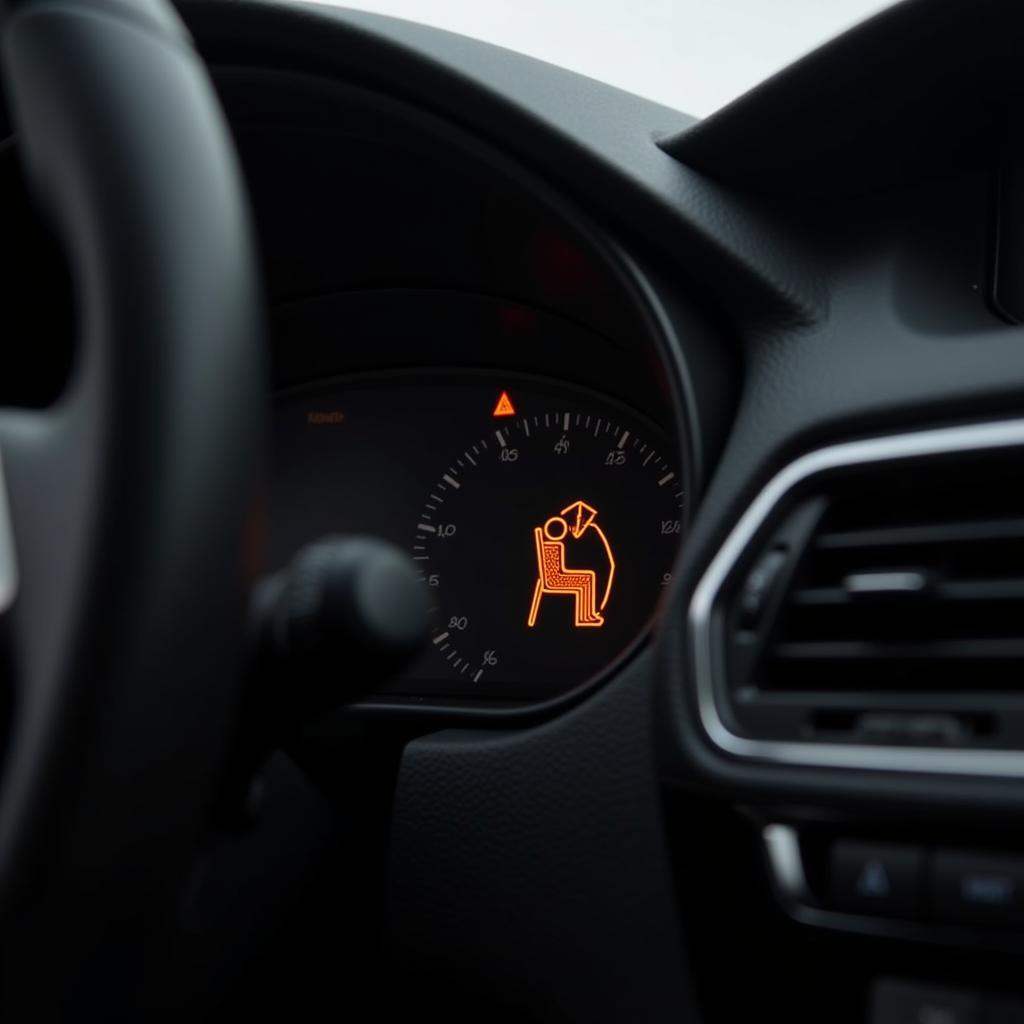 Airbag Warning Light on a Car Dashboard