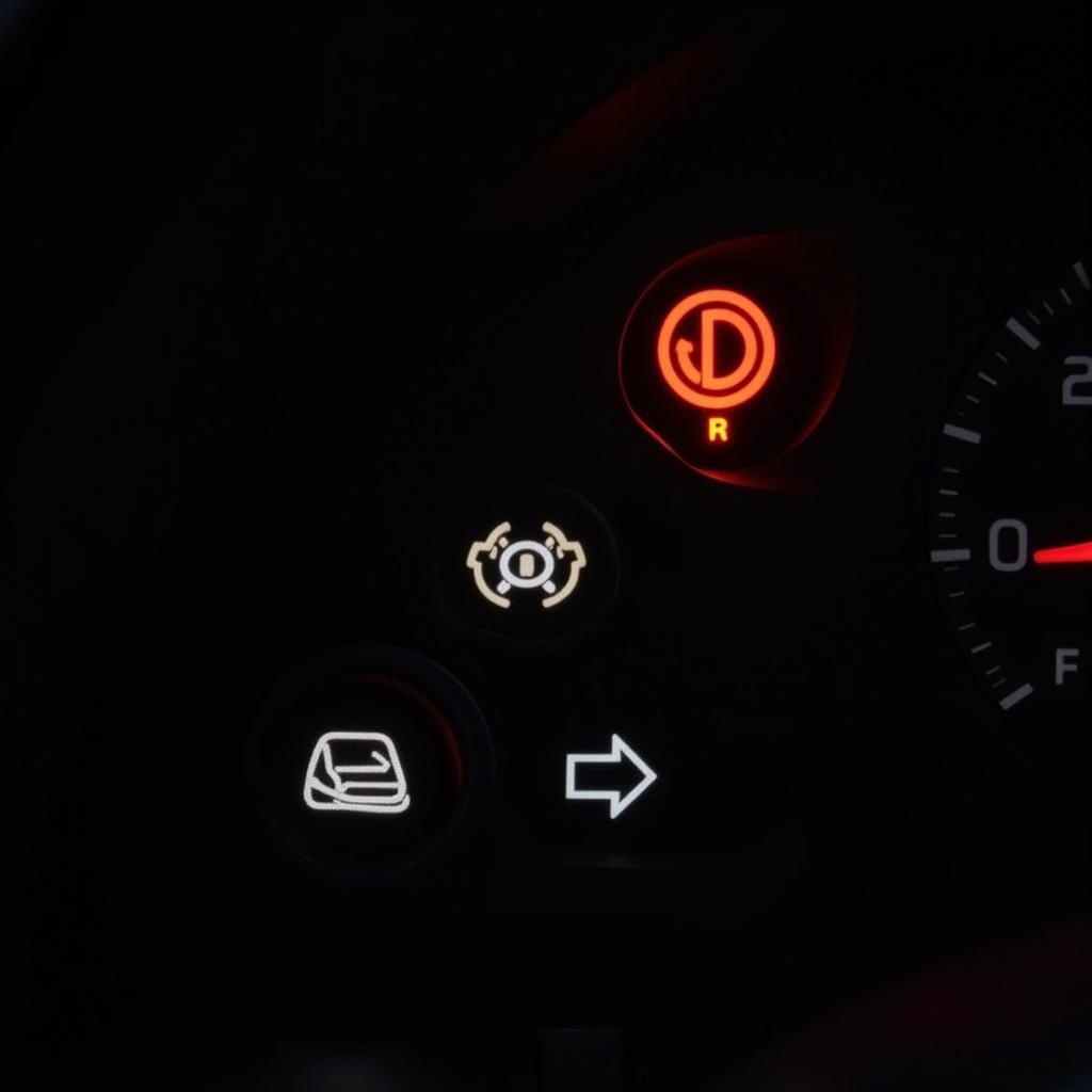 Airbag Warning Light on Car Dashboard