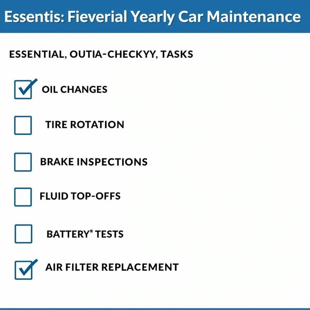 Annual Car Maintenance Checklist