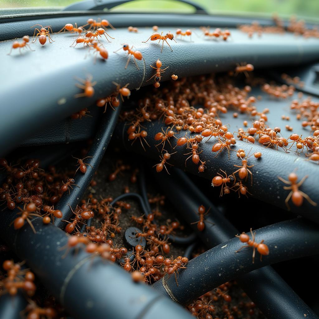 Ant Colony in Car Dashboard