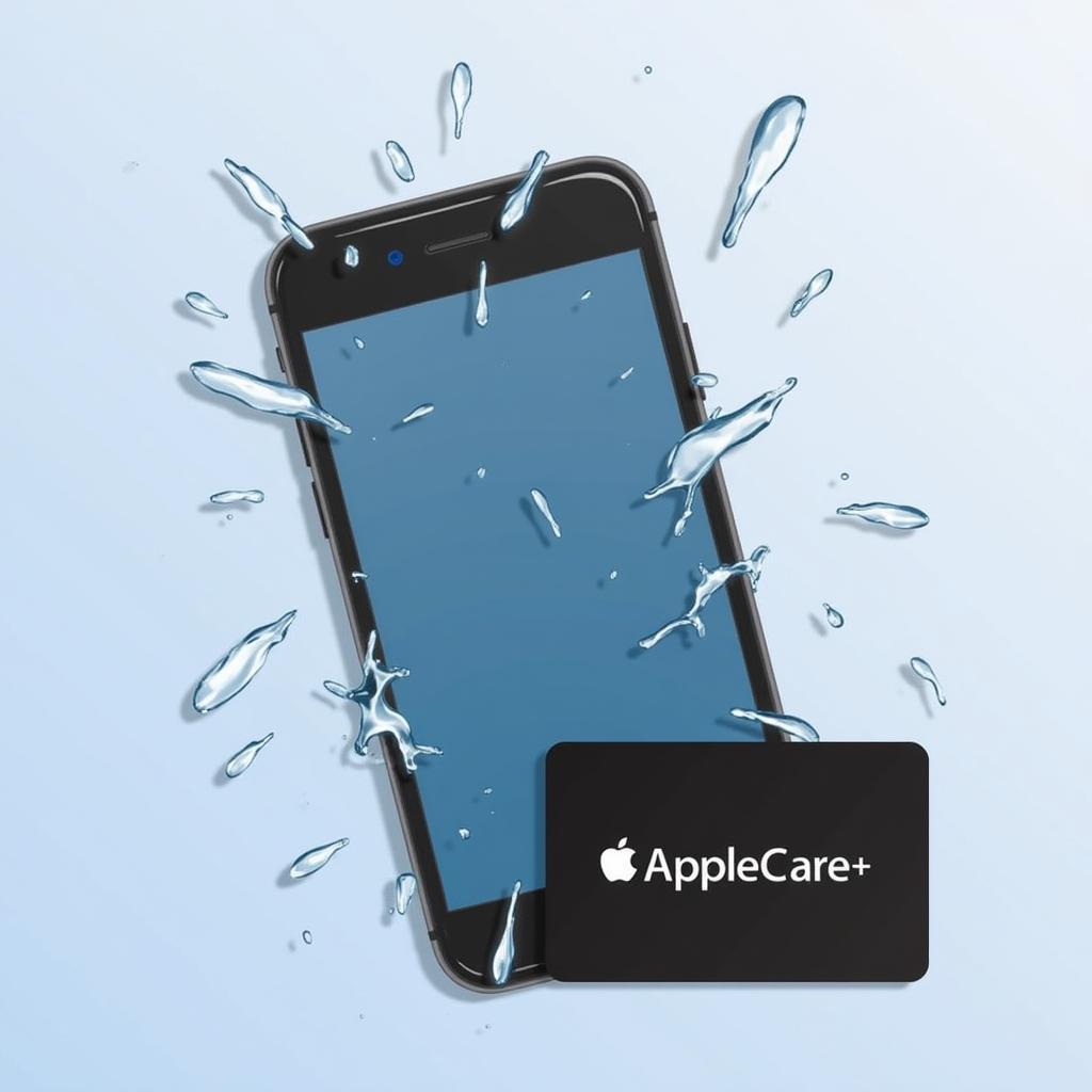 iPhone with water damage and AppleCare coverage information