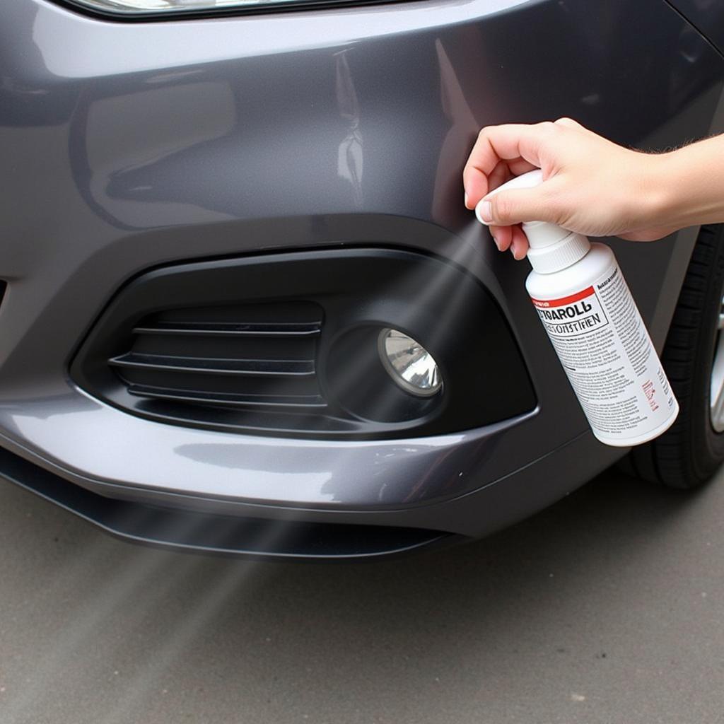 Applying UV Protectant to Car Plastic Trim