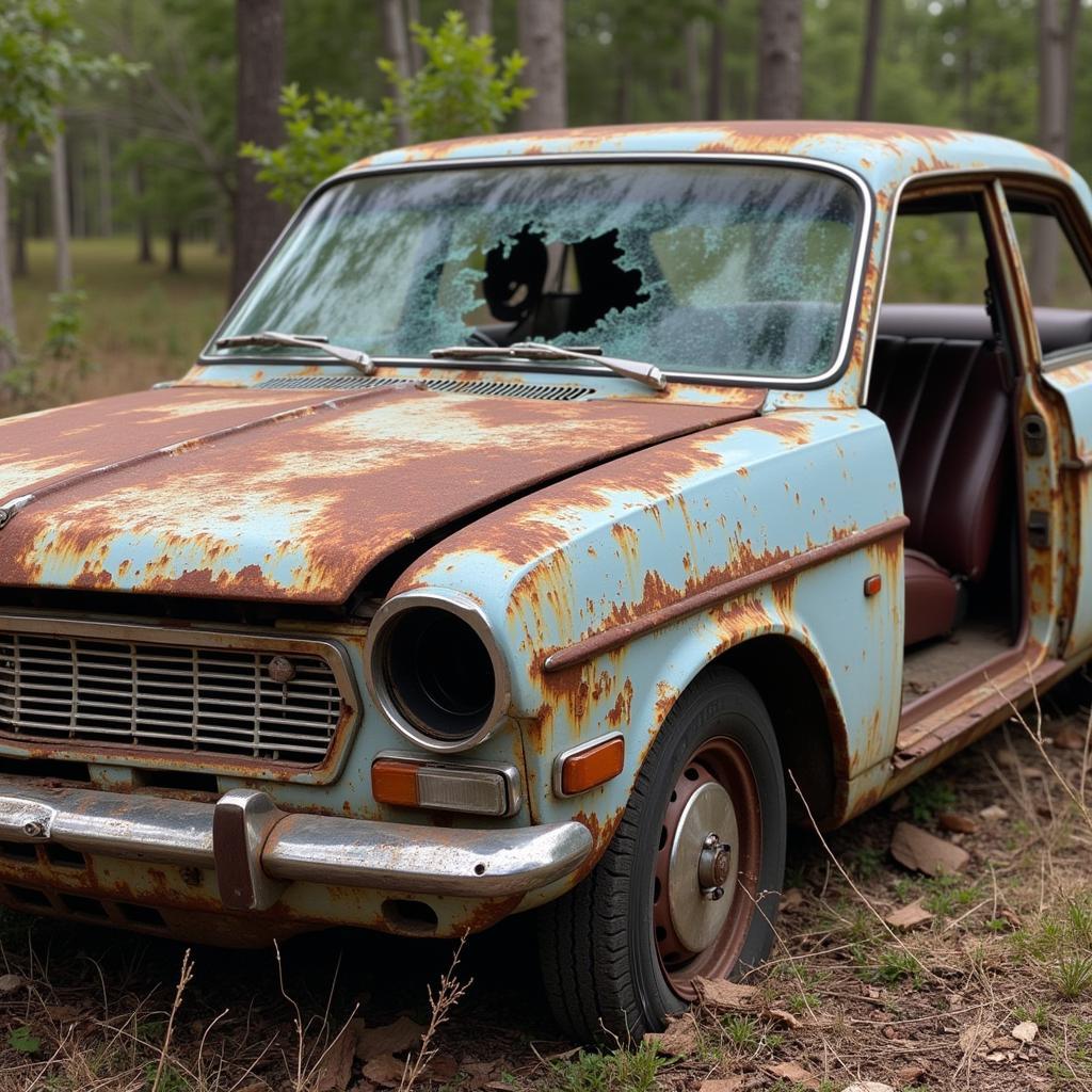 Assessing the damage of an abandoned car