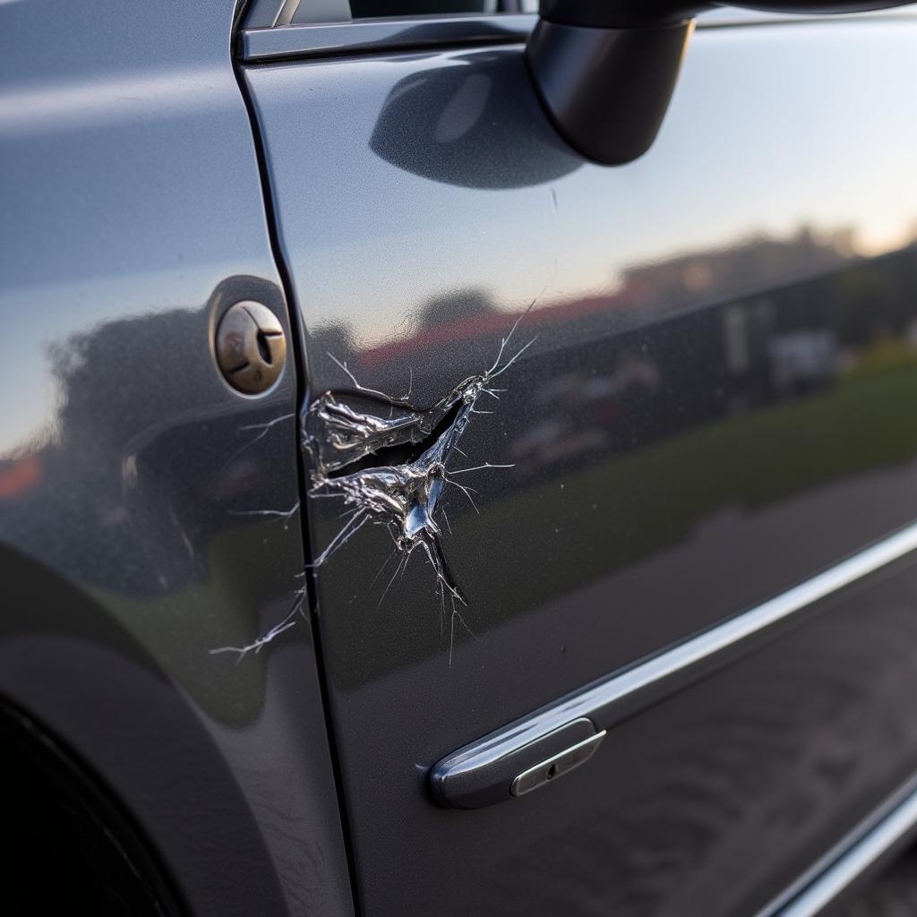 Assessing Car Door Dent Damage