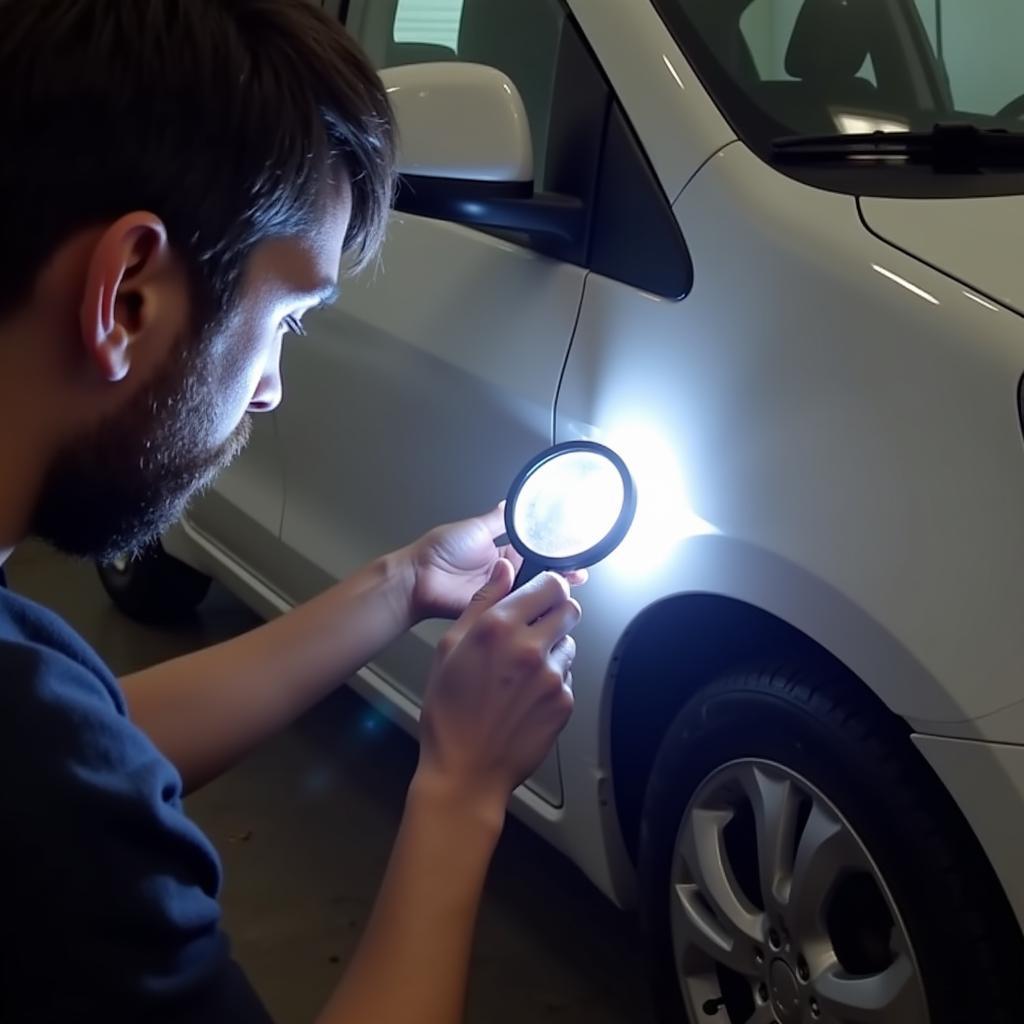 Assessing Car Door Scrape Damage