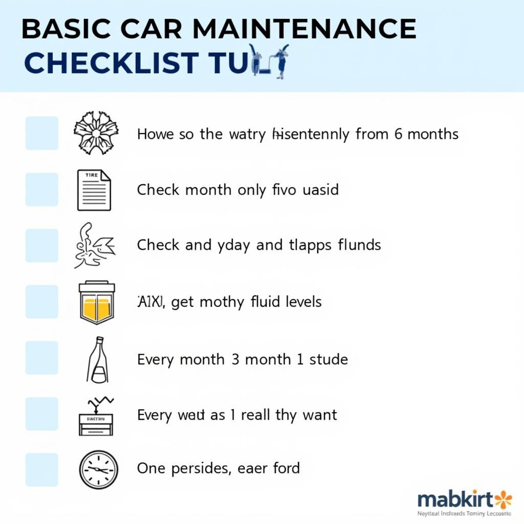 Basic Car Maintenance Checklist