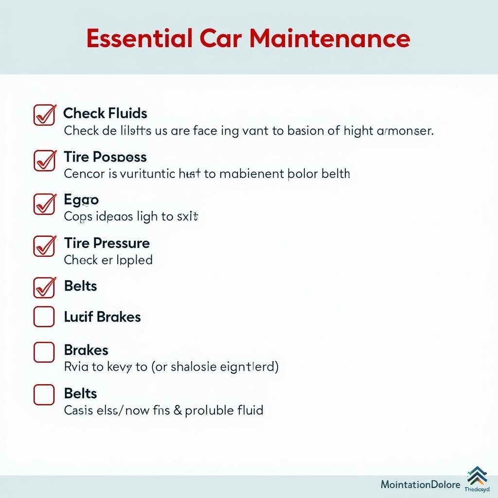 Basic Car Maintenance Checklist