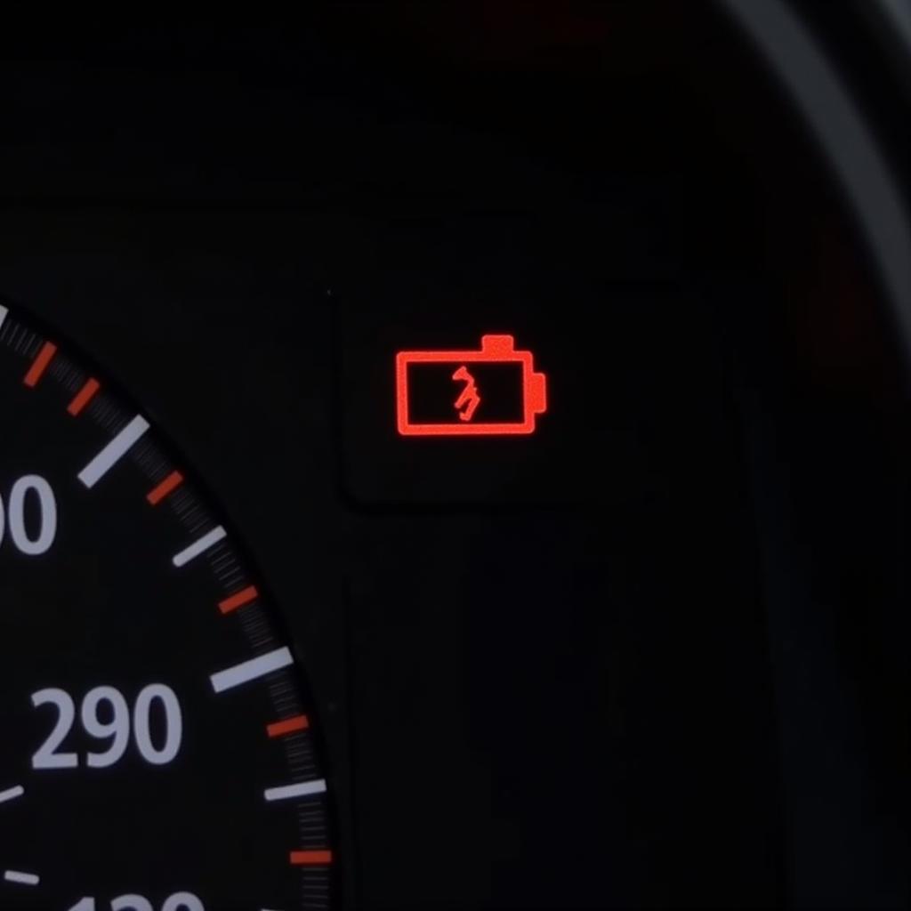 Car Battery Warning Light on Dashboard