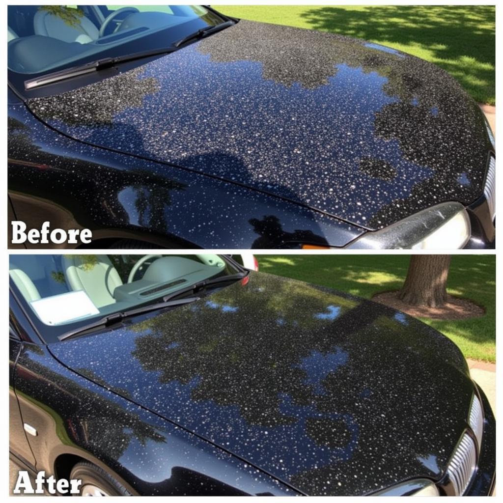 Water Spots on Black Car Paint