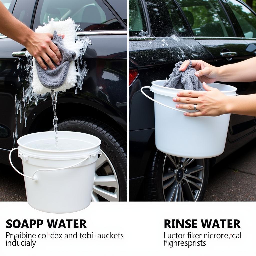 Two-Bucket Car Wash Method for Black Cars