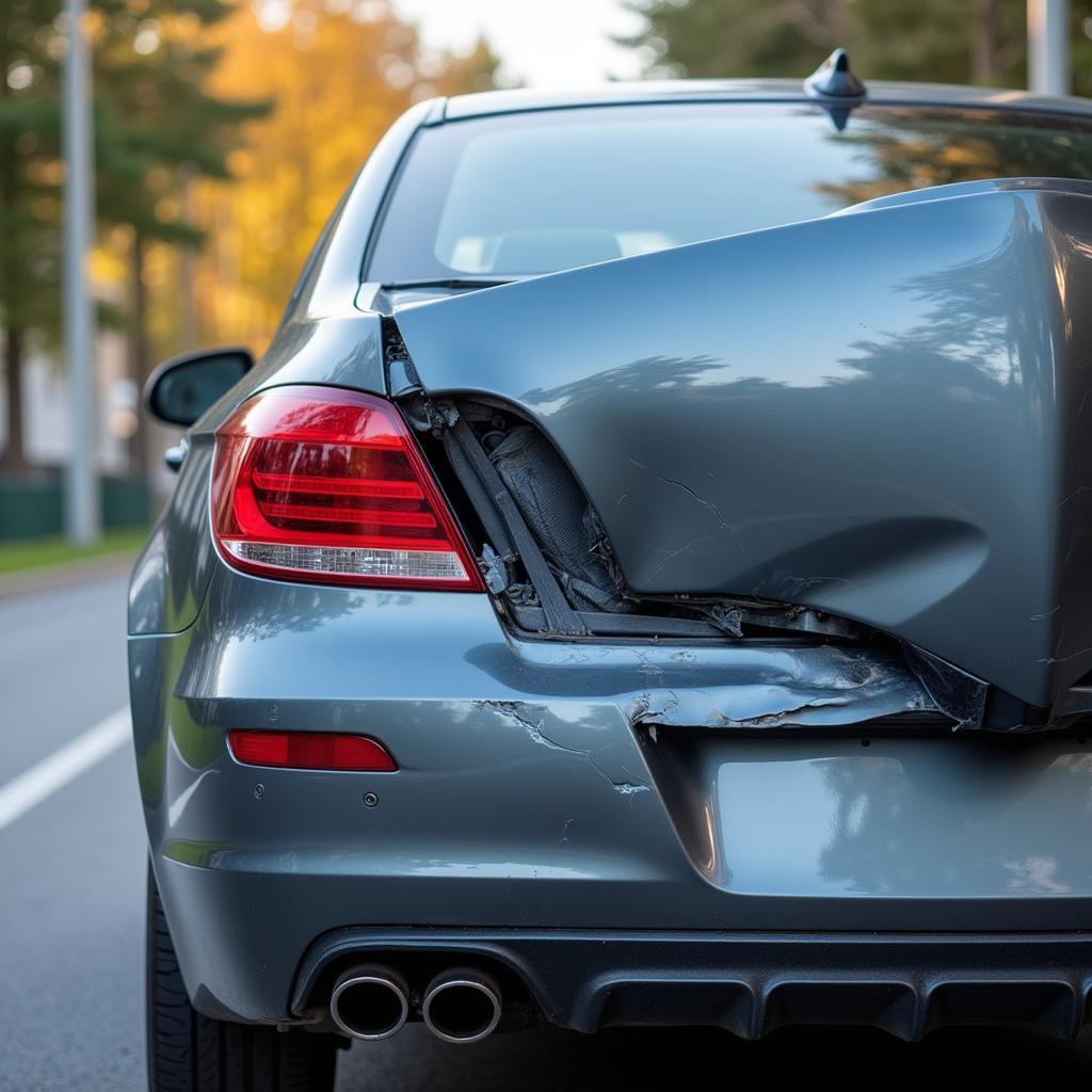 Bowed Trunk Due to Collision