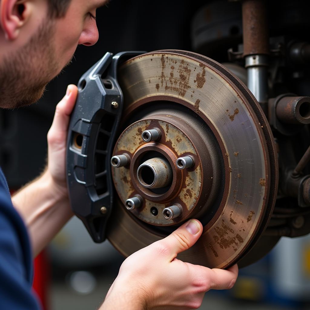 Inspecting Brake Pads and Rotors for Wear