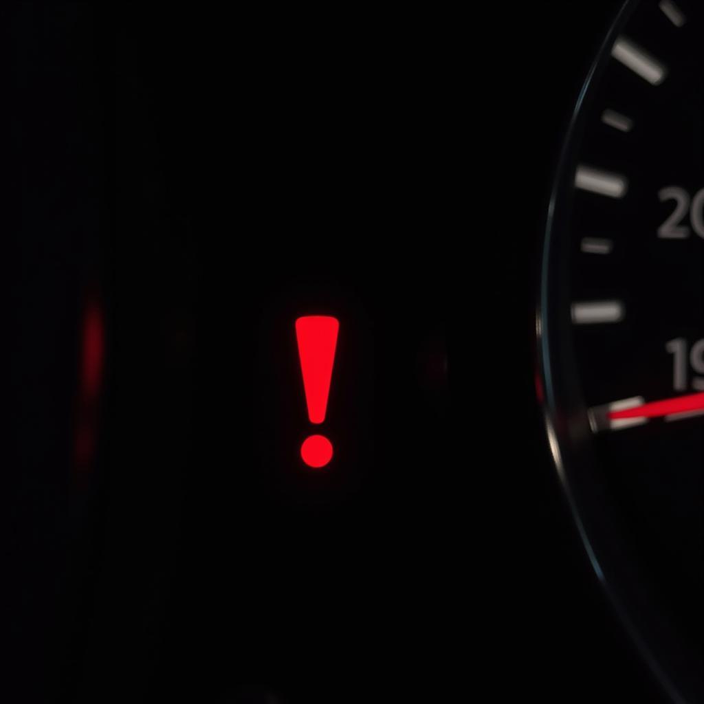 Brake System Warning Light on Car's Dashboard