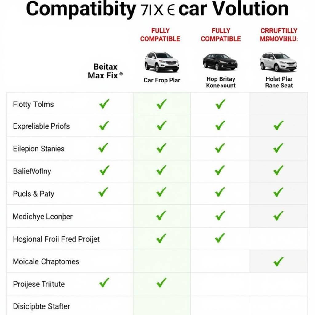 Britax Max Fix Car Compatibility Chart