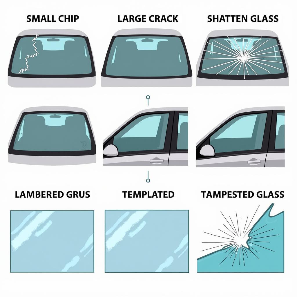 Types of Broken Car Window Damage