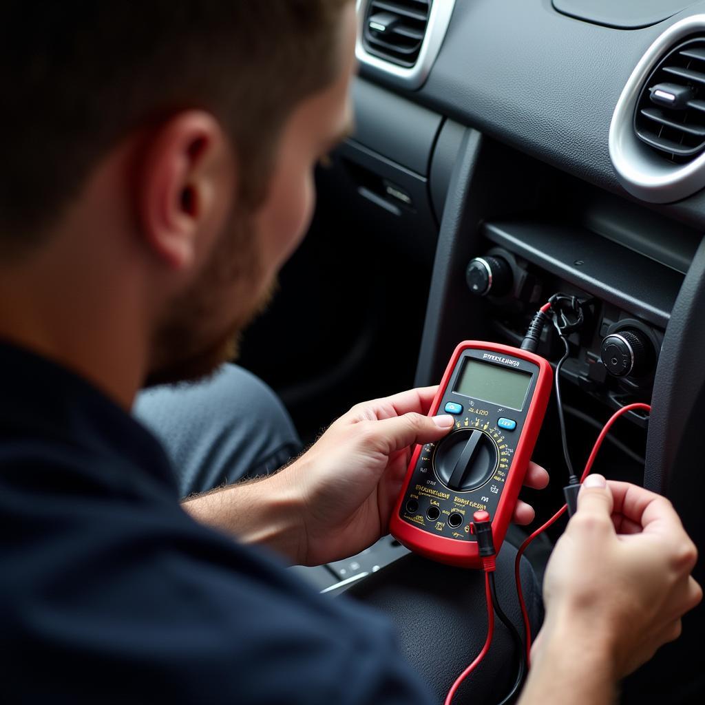 Inspecting the car 360 camera wiring