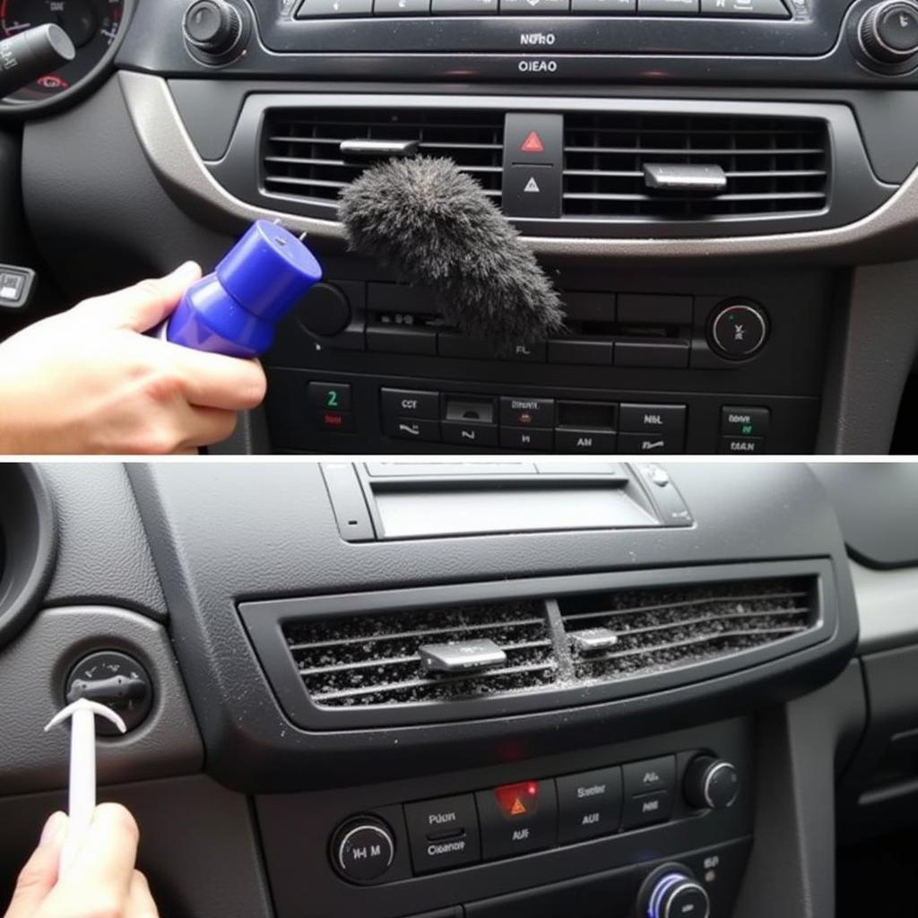 Cleaning a Car AC Condenser