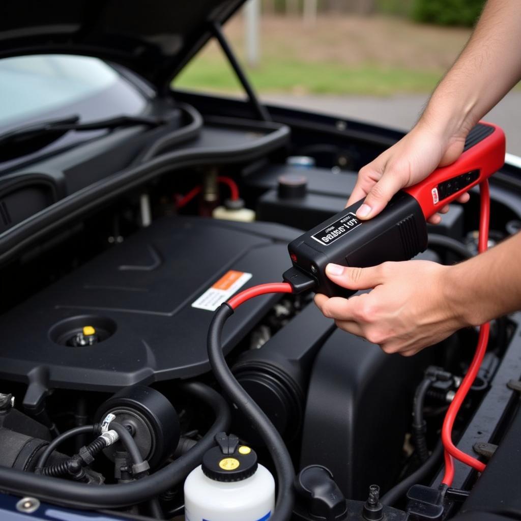 Maintaining a car battery during long-term parking