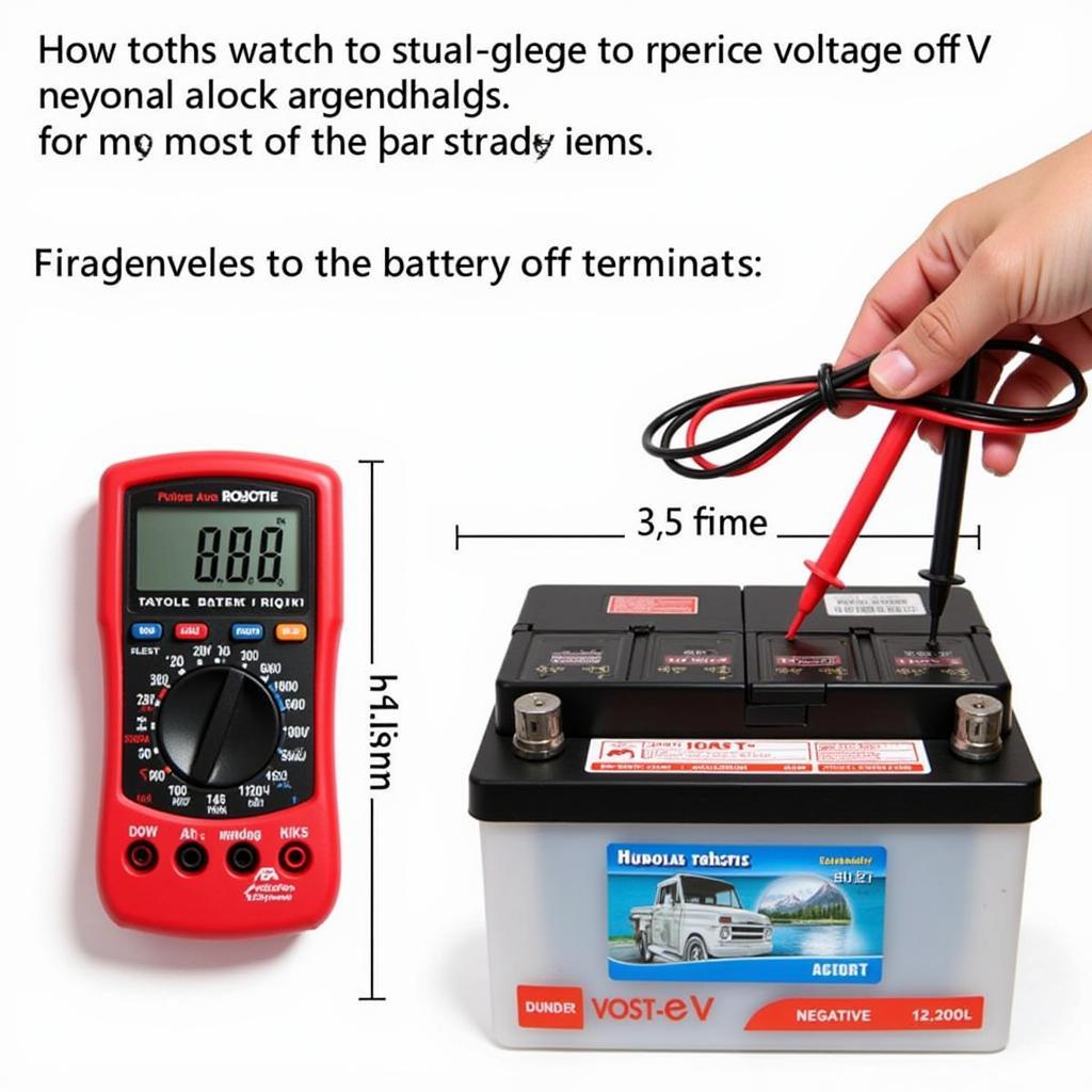 Checking Car Battery Voltage with Multimeter