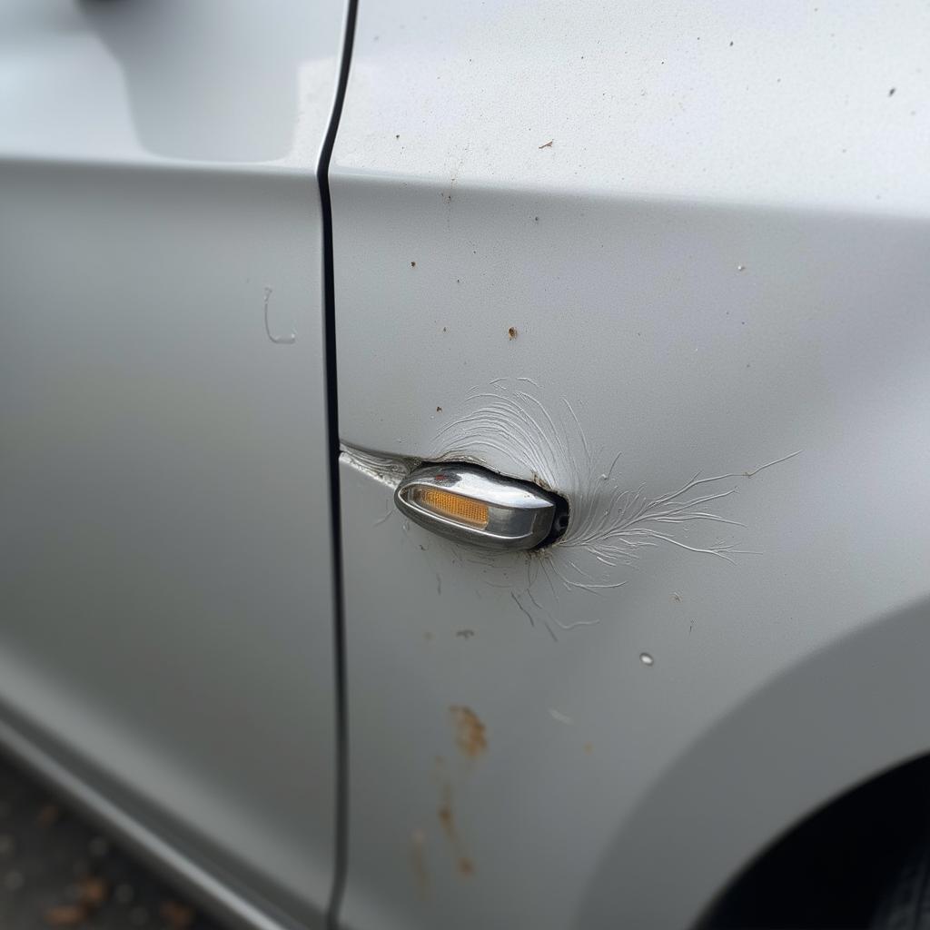 Car Body Damage Resembling a Gill