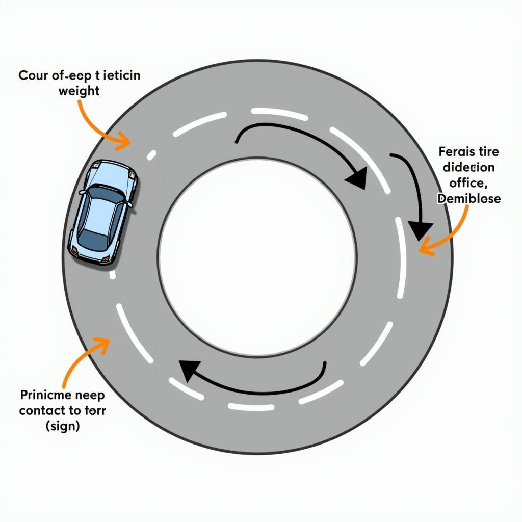 Car Circular Track Forces Diagram